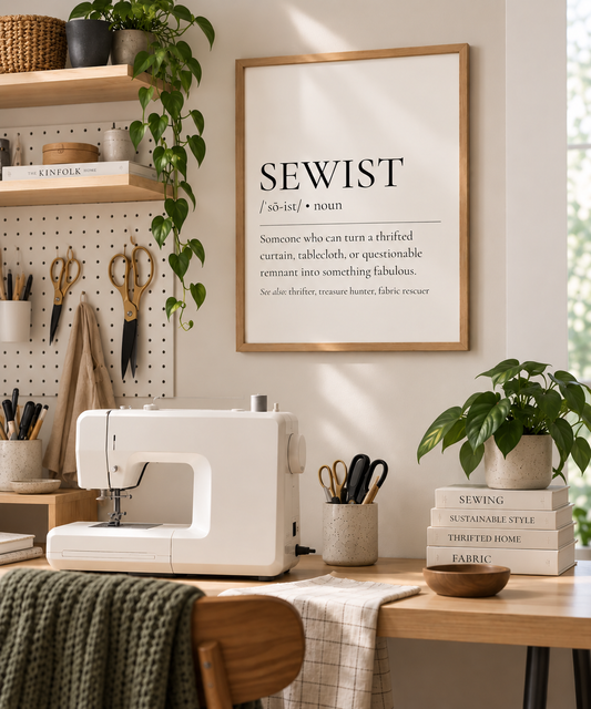 Thrifty Sewist Definition Print | Printable Sewing Room Wall Art - Digital Dowload