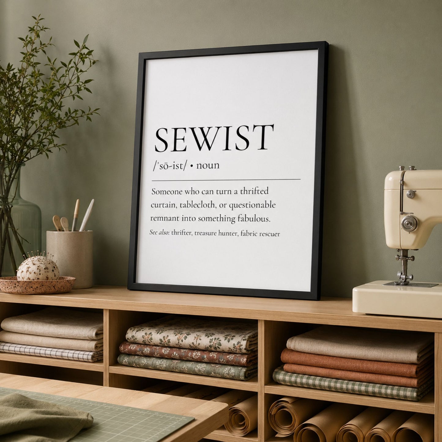 Thrifty Sewist Definition Print | Printable Sewing Room Wall Art
