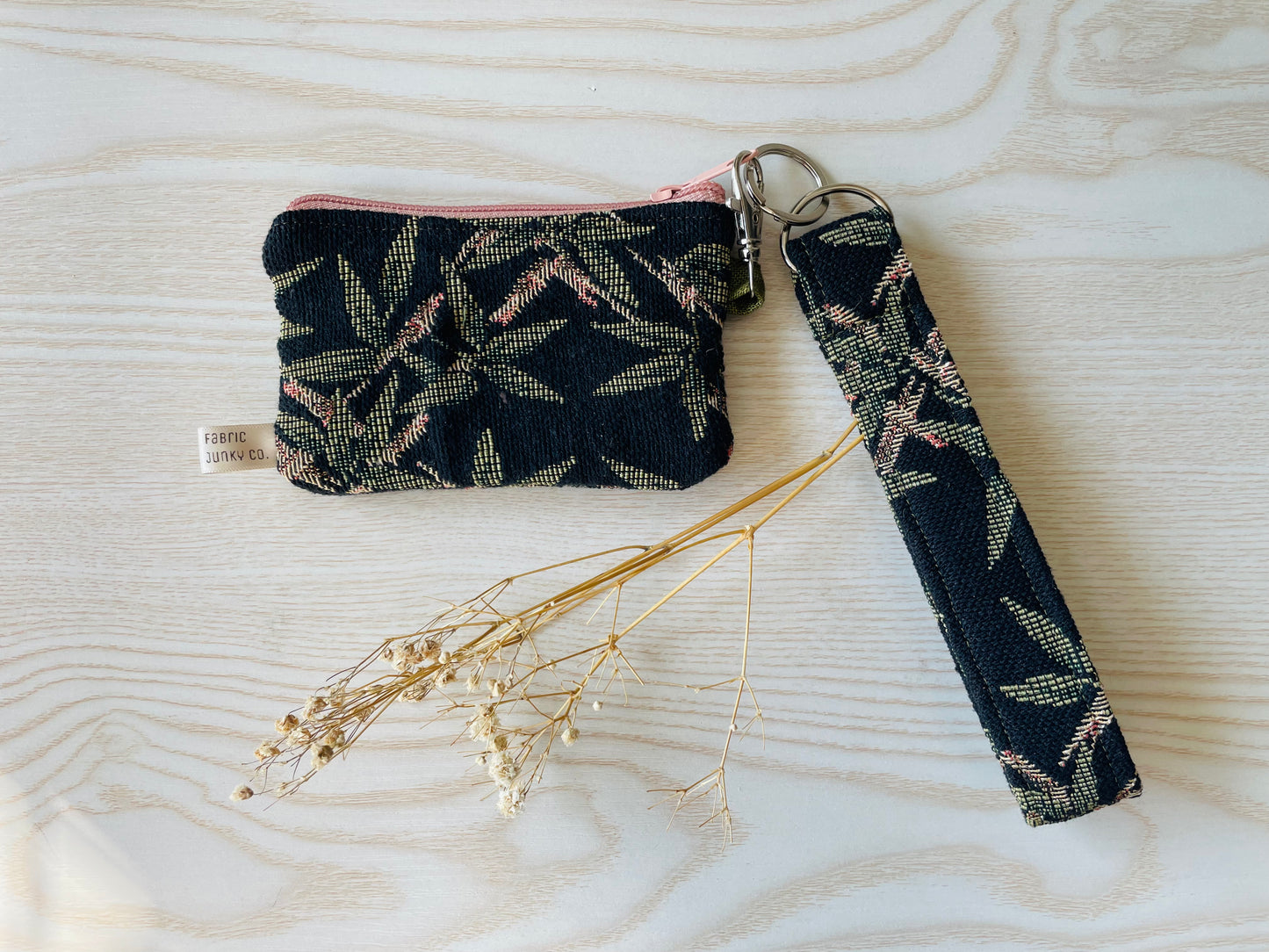 Midnight Bamboo No. 4 — Mini Wallet & Wristlet Set