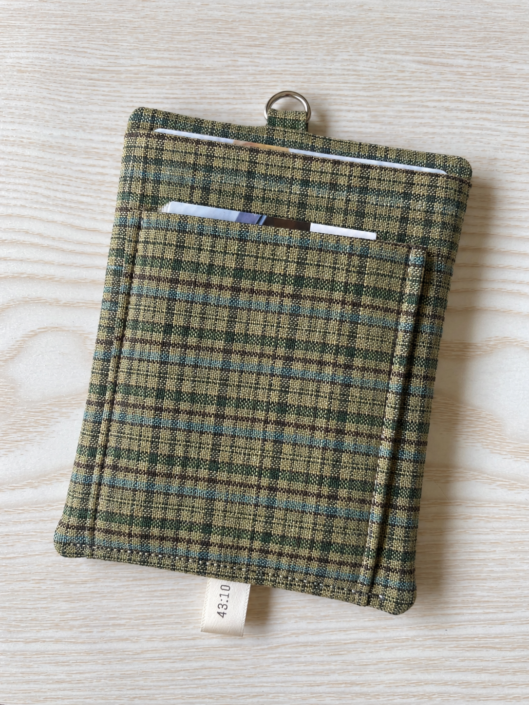 Evergreen Plaid Tiny Tote Wristlet Set
