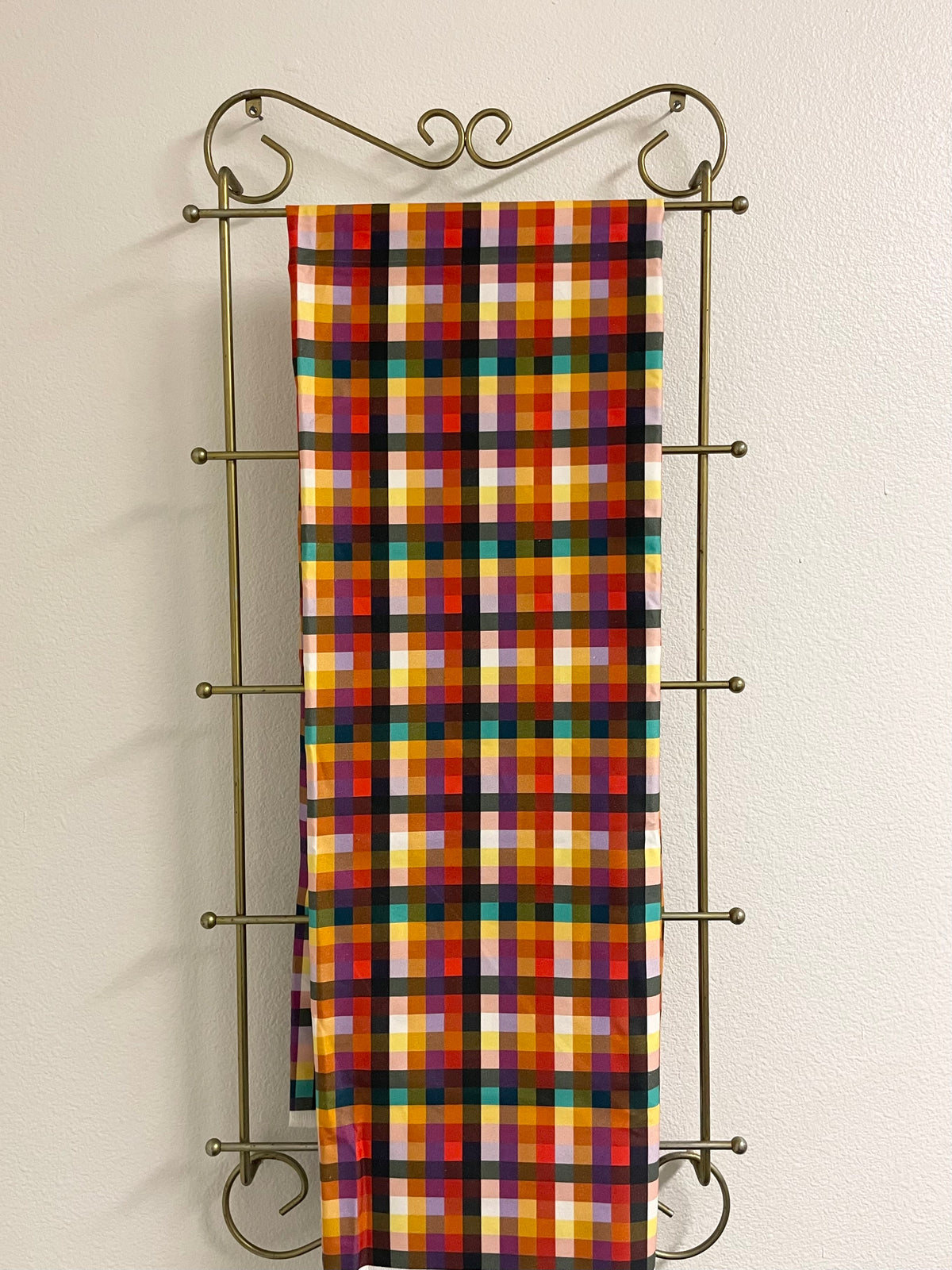 Colorful Plaid Cotton Canvas