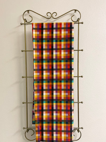 Colorful Plaid Cotton Canvas