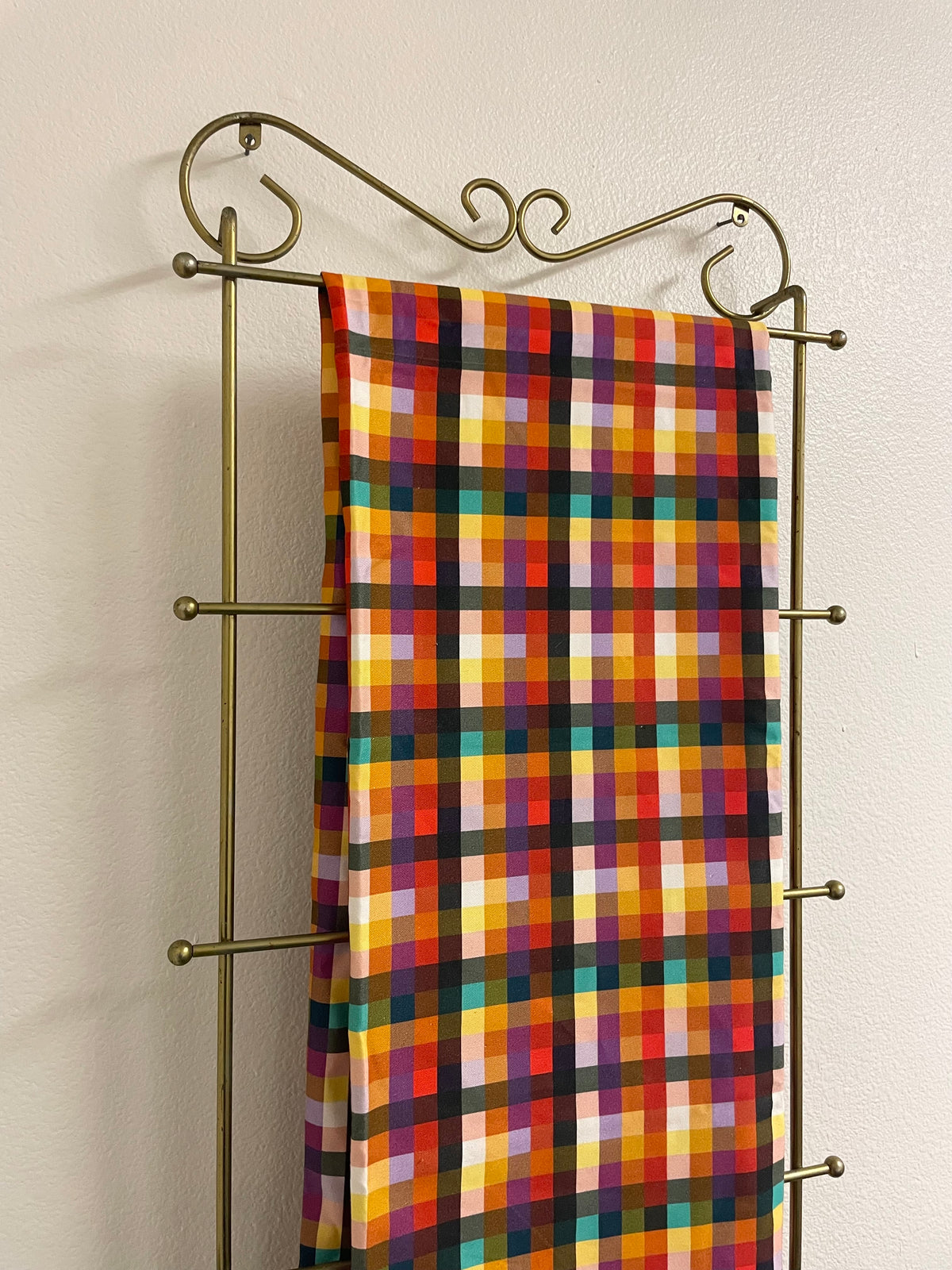 Colorful Plaid Cotton Canvas