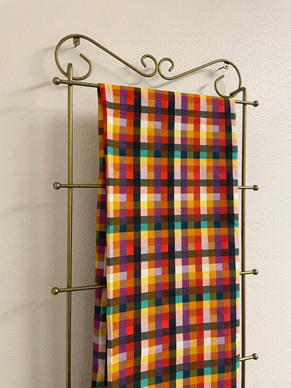 Colorful Plaid Cotton Canvas