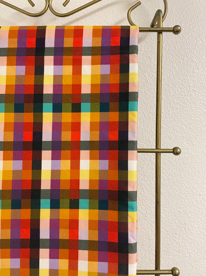 Colorful Plaid Cotton Canvas